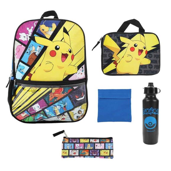 NWT Pokemon Characters 5 Piece Backpack Set for Kids - Picture 1 of 15